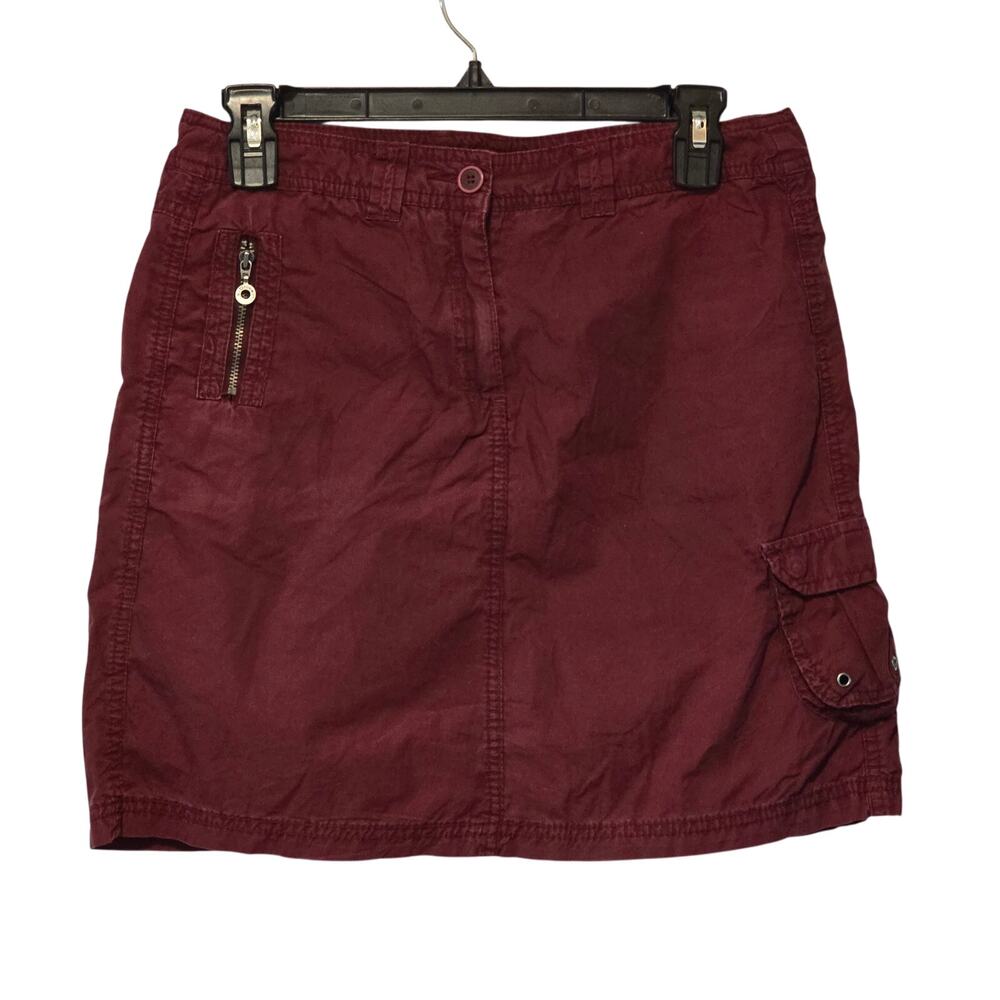 S.Oliver Maroon Cargo Skirt Size 7 Y2K vintage